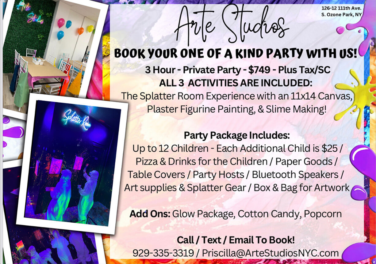 Plaster Party artestudiosnyc.com – Book Your Party Today!
